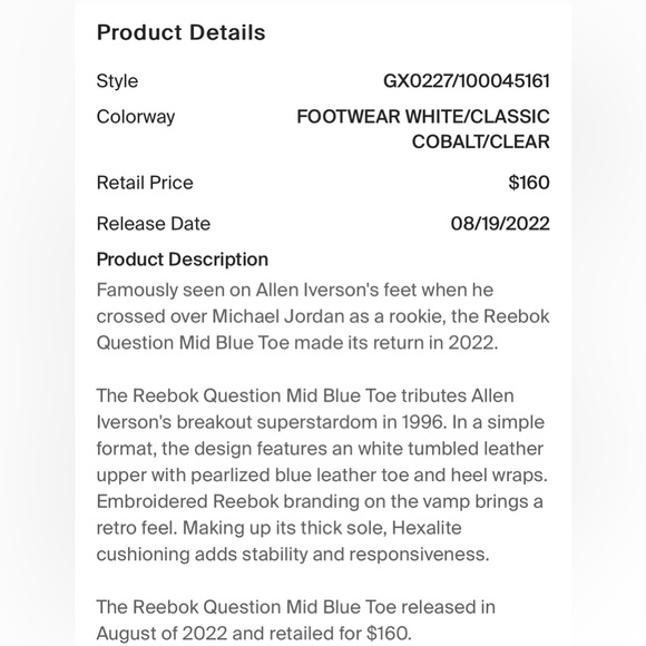 Reebok Question Mid - Picture 8 of 9